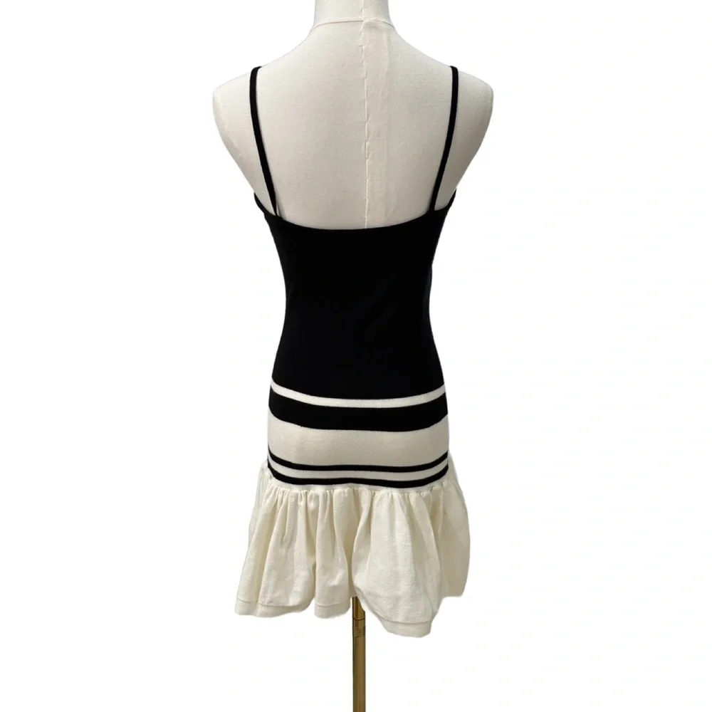 NWOT Meshki Black and White Sleeveless Knit Mini Dress | Size M | Never Worn - Picture 4 of 5